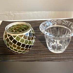 8 small candle holders.